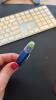 Bidpath Branded Dual-Ended Pen with Stylus and Highlighter, Blue Body, Promotional Logo - 2