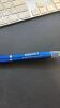 Bidpath Branded Dual-Ended Pen with Stylus and Highlighter, Blue Body, Promotional Logo - 3