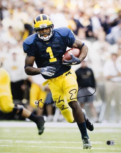 Braylon Edwards Signed Michigan Photo