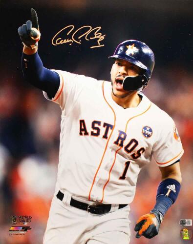 Carlos Correa Signed Astros Photo
