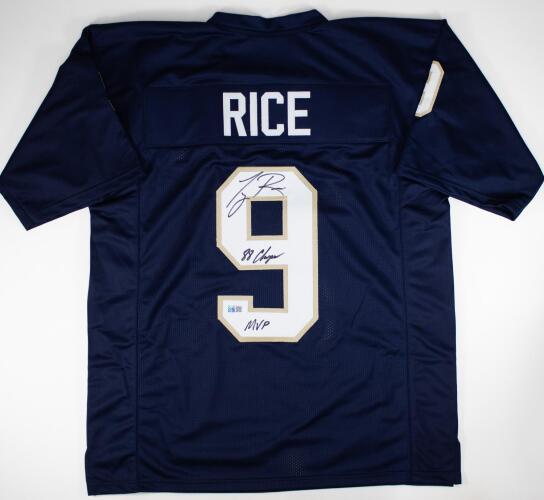 Tony Rice Signed Notre Dame Jersey