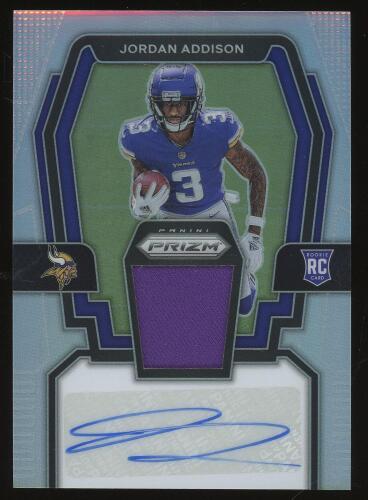 Jordan Addison 2023 Prizm Rookie Patch Auto