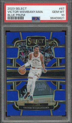 Victor Wembanyama 2023 Select Blue Prizm PSA 10