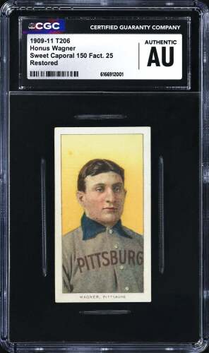 Stunning 1909-11 T206 Honus Wagner - CGC AUTHENTIC RESTORED - "The Restored Die-Cut Wagner"