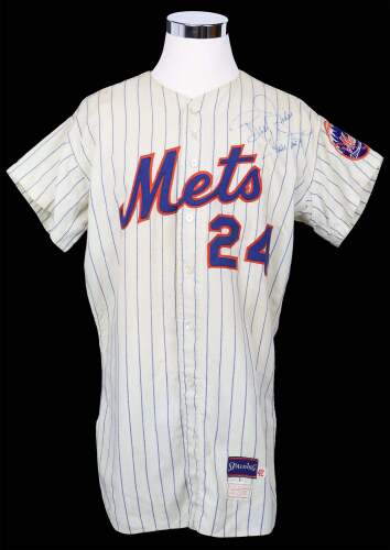 WITHDRAWN: Outstanding 1972 Willie Mays Game-Worn, Signed New York Mets Home Jersey (HOF) - MEARS A10