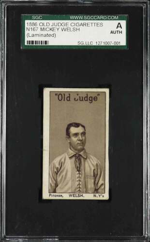 1886 N167 Old Judge Mickey Welch (HOF) - SGC AUTHENTIC