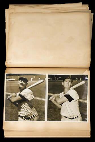 c1940s-50s Ted Williams' Personal Oversize Photo Album w/74 Individual Photos (HOF)