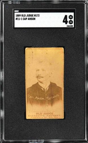 1889 N172 Old Judge Cigarettes #11-1 Cap Anson (HOF) - SGC VG-EX 4