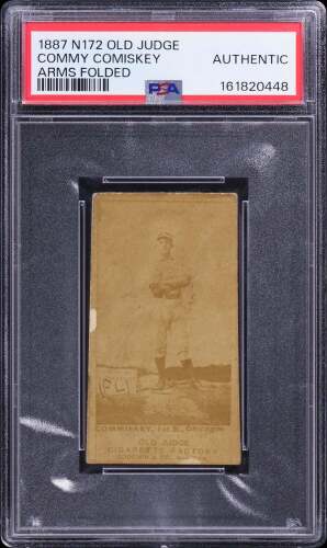 Tough 1890 N172 Old Judge Cigarettes #86-6 Charles Comiskey (HOF - Player's League) - PSA AUTH
