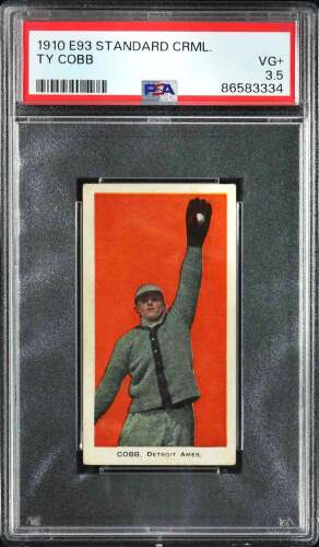 1910 E93 Standard Caramel Ty Cobb (HOF) - PSA VG+ 3.5 - EyeAppealInc A+/"God Tier"
