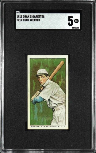 1911 T212-3 Obak Buck Weaver - SGC EX 5 - EyeAppealInc "A"