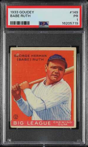 1933 Goudey #149 Babe Ruth (HOF) - PSA PR 1