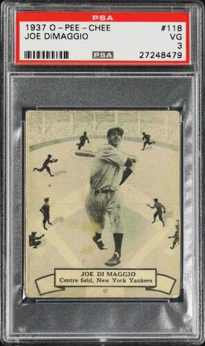 1937 O-Pee-Chee #118 Joe DiMaggio (HOF) - PSA VG 3