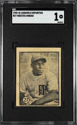 1945-46 Caramelo Deportivo #27 Orestes Minoso (HOF RC) - SGC PR 1