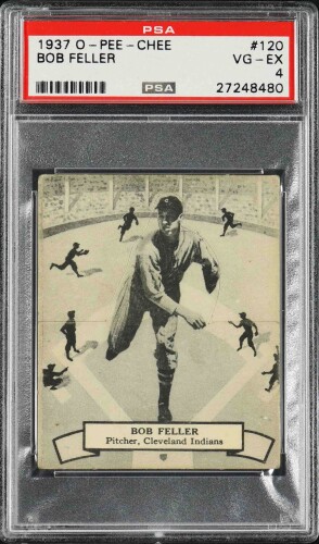 1937 O-Pee-Chee #120 Bob Feller (HOF) - PSA VG-EX 4