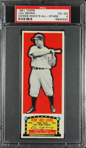 1951 Topps Connie Mack's All-Stars Lou Gehrig (HOF) - PSA VG-EX 4
