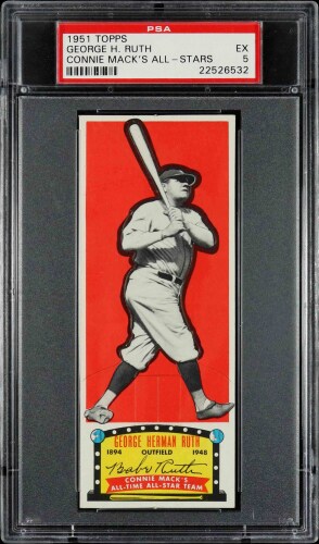 1951 Topps Connie Mack's All-Stars Babe Ruth (HOF) - PSA EX 5 - EyeAppealInc Hall of Fame!