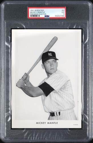 1951 Wheaties Premium Photos #G Mickey Mantle (HOF - RC) - PSA EX 5