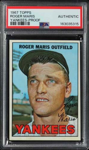 1967 Topps Roger Maris Blank Back Proof (Yankees) - PSA AUTHENTIC