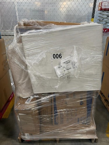 Mop bucket, fiberglass insulation roll, miscellaneous furniture, 22 gallon small storage seat, archery target, & More