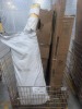 Bedframe, rug, miscellaneous furniture