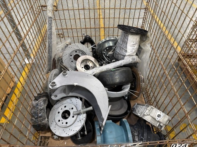 Auto parts, brake rotors, small dig bucket, tire, & More