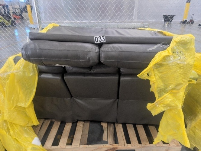 Leather sectional out of box Customer