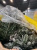Leather dual power reclining sofa, used Christmas tree - 6
