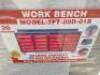 Unused Steelman 7ft Work Bench with 20 Drawers