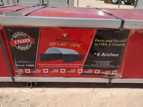 Unused Golden Mountain Dome Container Shelter W20ft x L40ft x 6' 6''