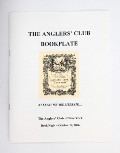 [ANGLERS' CLUB OF NEW YORK] The Anglers' Club Bookplate.